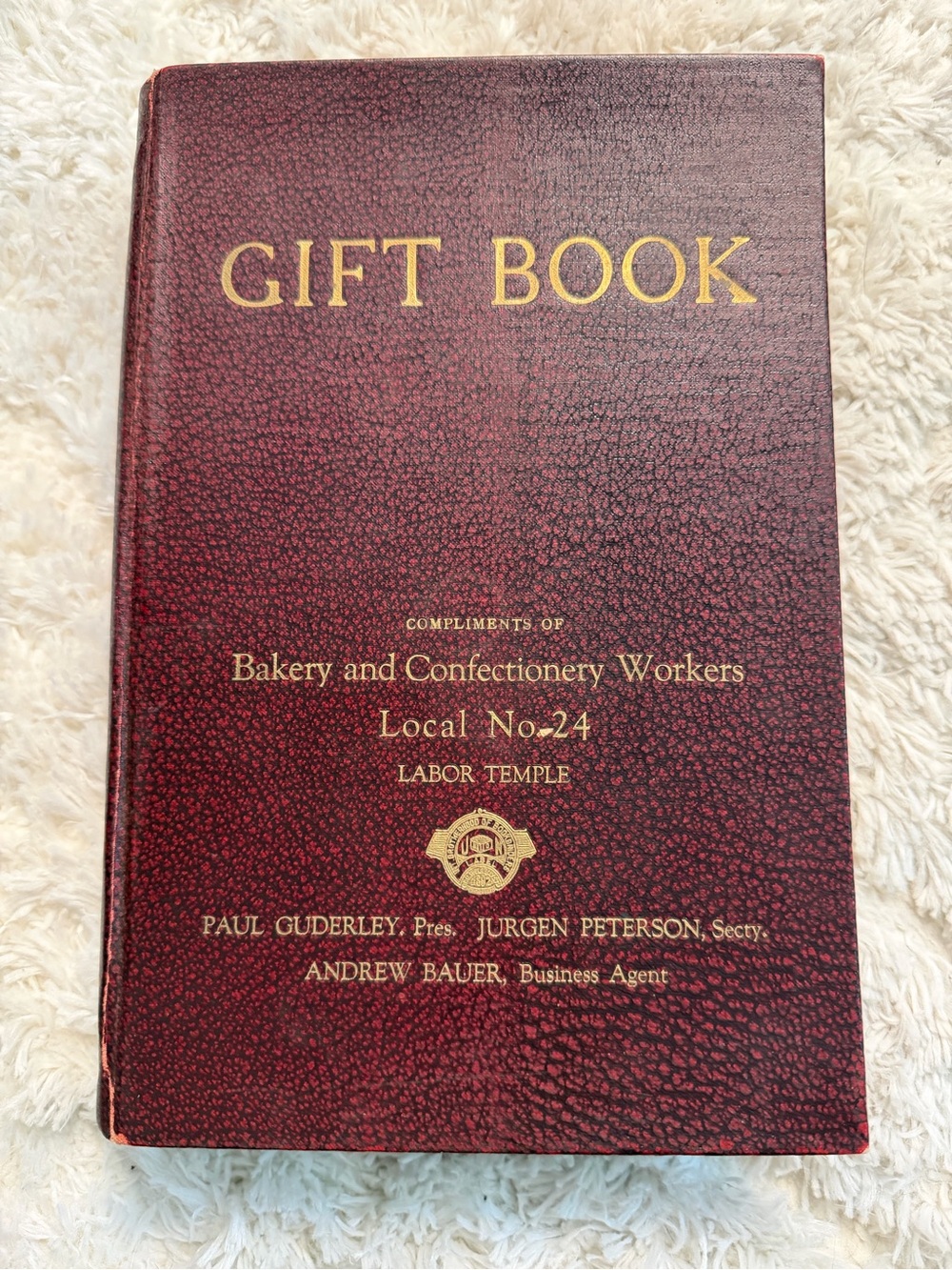 Rare 1924 Antique San Francisco Union Cookbook – Local No. 24 Gift Book
